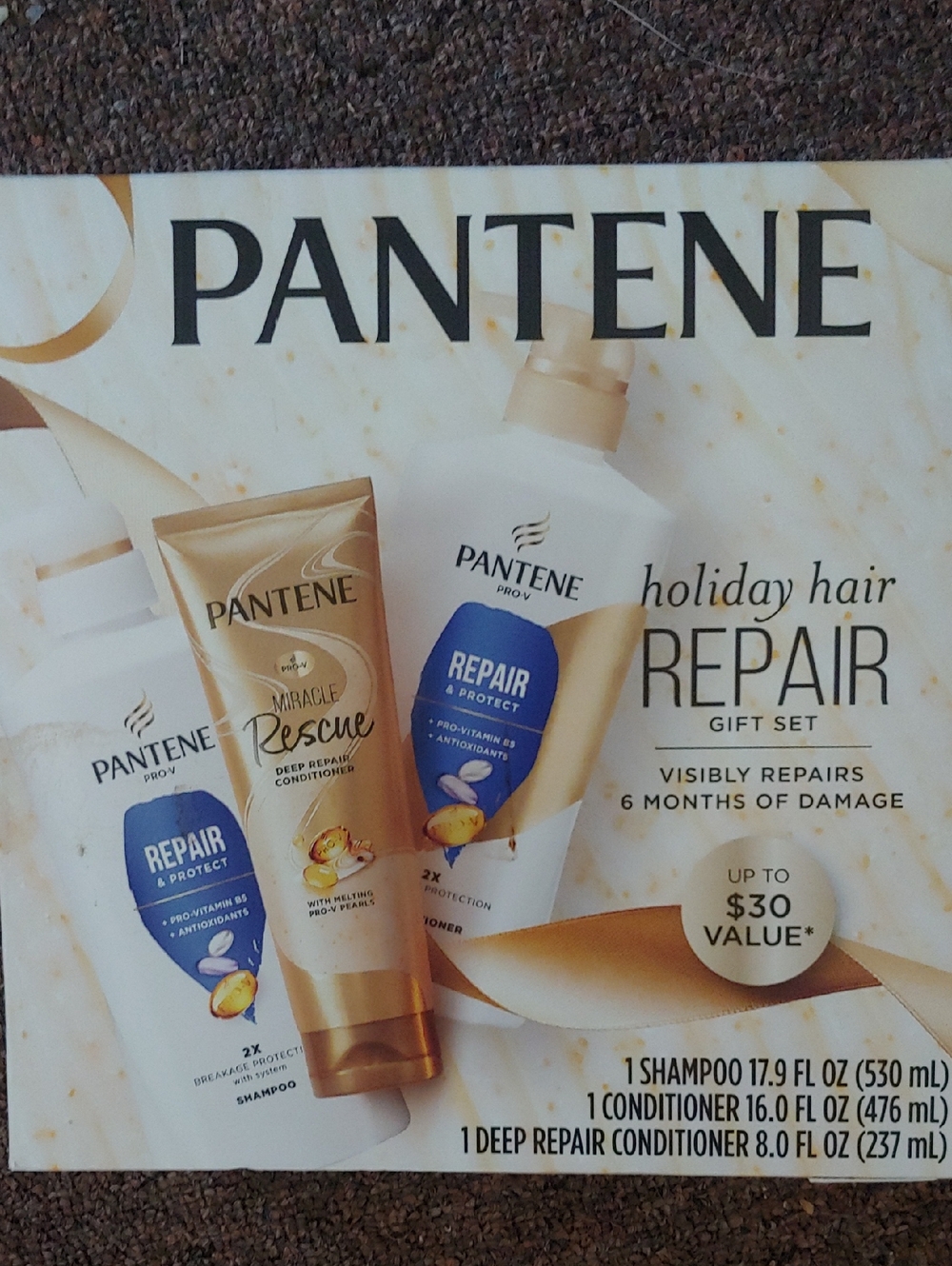 Pantene Holiday Hair Repair Gift Set -‎ Gold & Blue